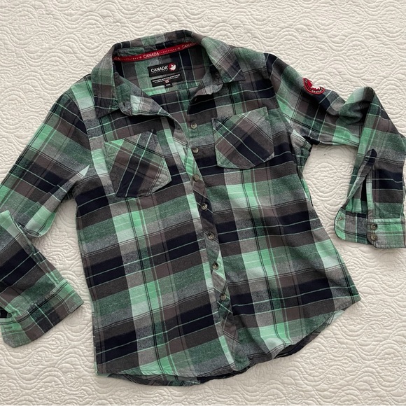 CANADA Weathergear Long Sleeved Shirt 100% Cotton Flannel Shirt Size MM - Picture 4 of 16